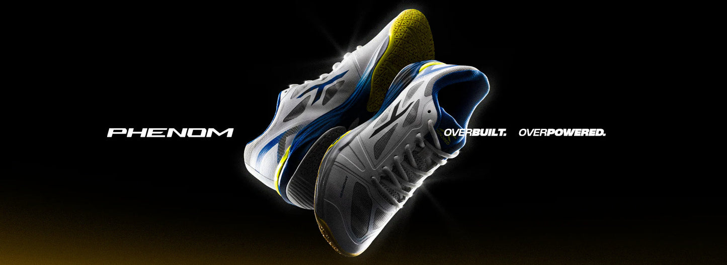 Hundred Phenom White/Green Badminton Shoes