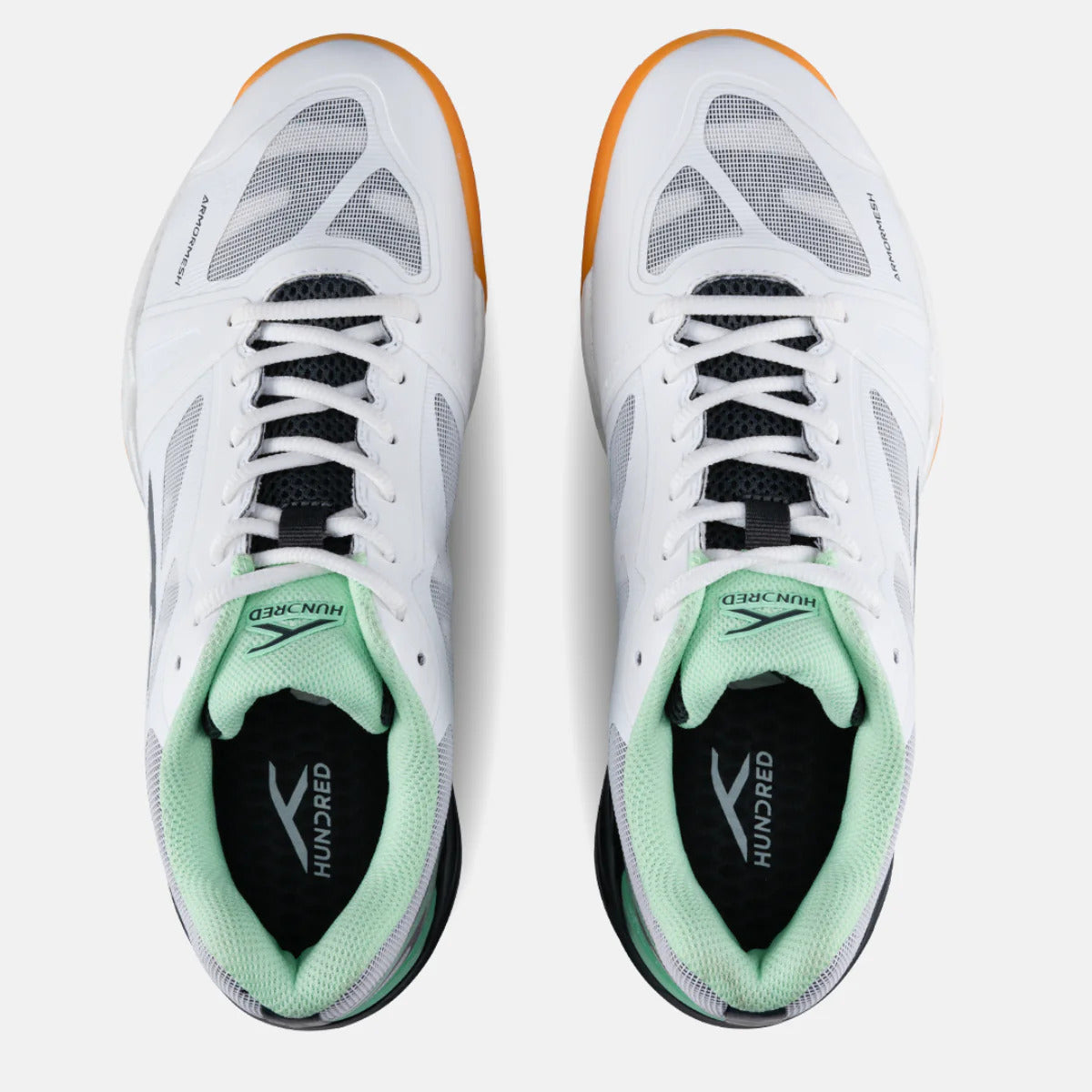 Hundred Phenom White/Green Badminton Shoes