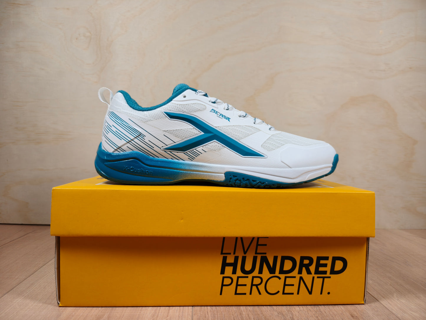Hundred Beast Max White/Green Badminton Shoes