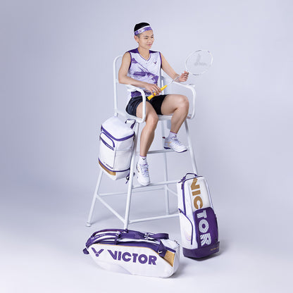 VICTOR 6-Piece Racket Bag Tai Tzu Ying White/Purple Badminton Bag