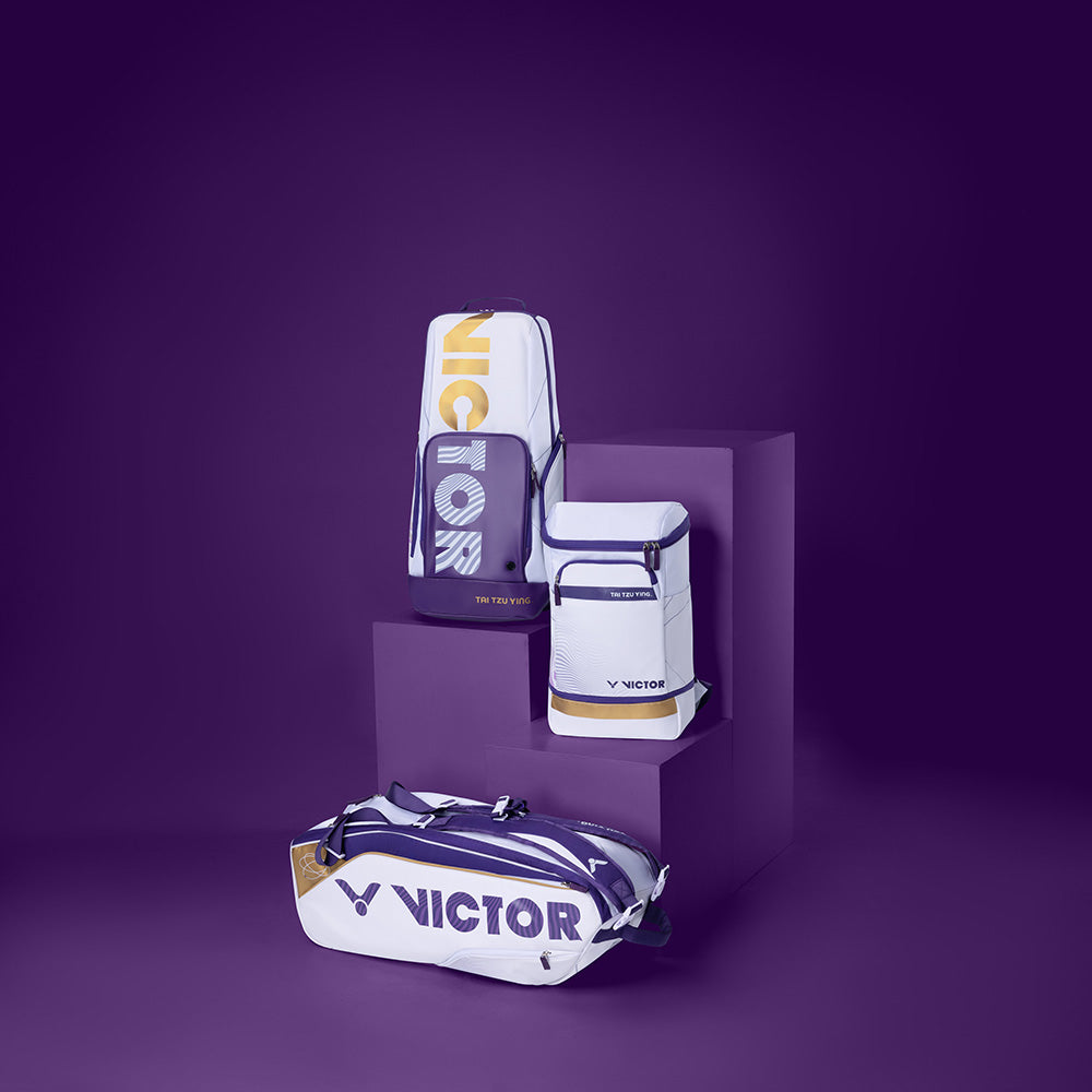 VICTOR 6-Piece Racket Bag Tai Tzu Ying White/Purple Badminton Bag